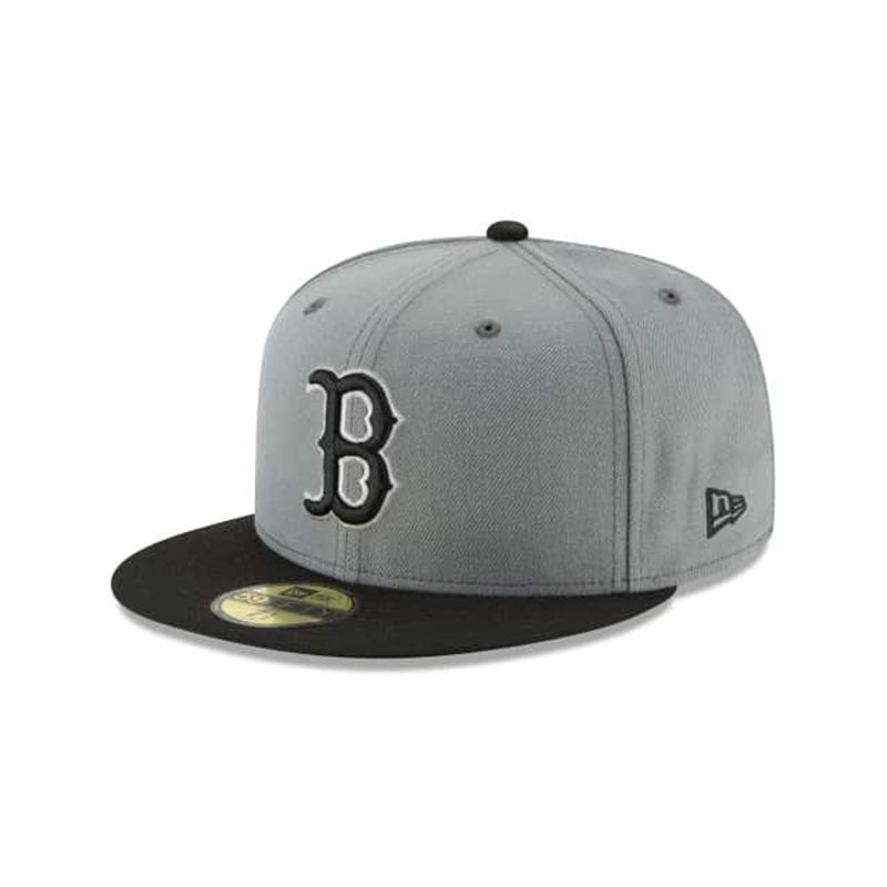 MLB Boston Red Sox Storm Basic 59Fifty Fitted (TPB6217) - Grey New Era Caps